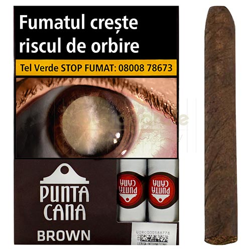 Pachet cu 5 tigari de foi cu aroma de ciocolata Punta Cana Brown